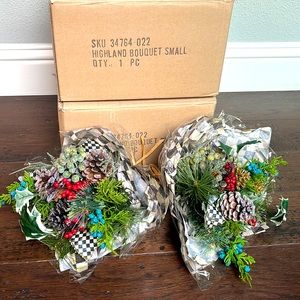 MacKenzie Childs Set of 2 Highland Bouquets Small